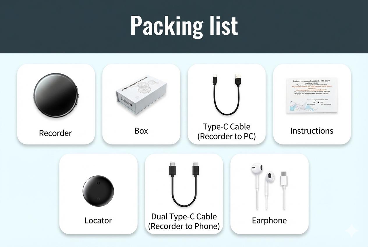 Global GPS Tracker & Ai Recorder - Advanced GPS Tracking Device with High-Quality Audio Recording Features,One-Touch Recording and Accurate tracking,Strong Magnetic,Record continuously for 96 hours and Track for 1 year,For IOS and Android