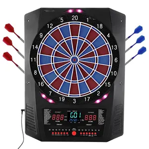 Electronic Dart Board, 13.5-Inch Target Dartboard With 45 Games And 474 Variations For Up To 8 Players, 6 Dart Shafts With Flights And 50 Soft Tips, Color LED Cricket Scoring Screen For Home Party Bar