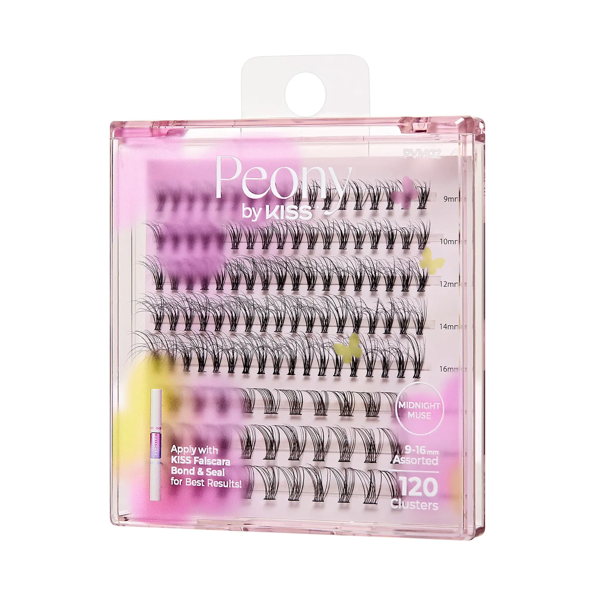 Kiss Peony False Eyelashes, Lash Extension Kit, 120 Lash Clusters - Midnight Muse Kiss Peony False Eyelashes, Lash Extension Kit, 120 Lash Clusters - Midnight Muse