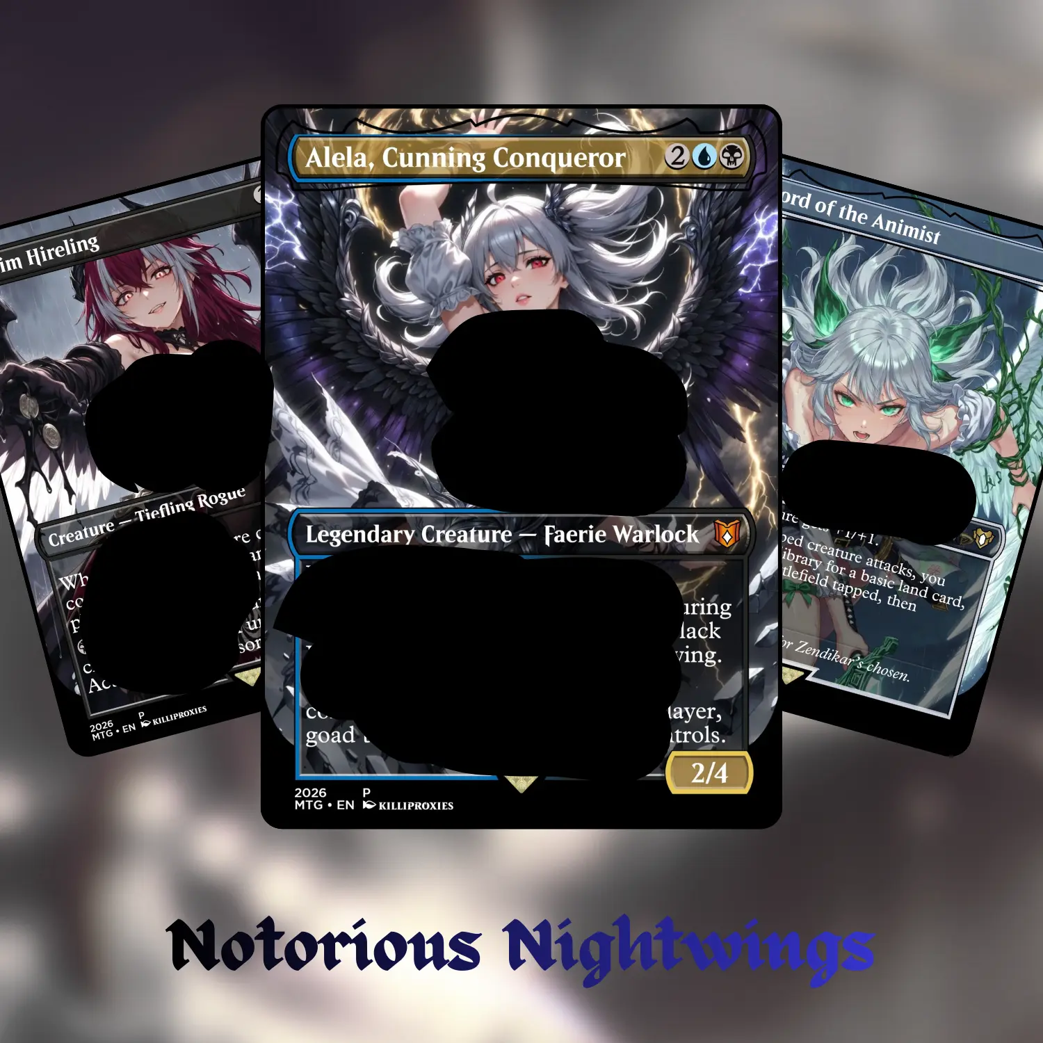 Notorious Nightwings MTG Proxy 100+ Card Commander Deck Night Faerie Rogue Swarm Assault Cunning Control Notorious Nightwings MTG Proxy 100+ Card Commander Deck Night Faerie Rogue Swarm Assault Cunning Control