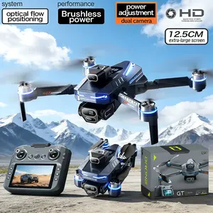 Brushless Foldable Quadcopter Adult Drone, High-definition Dual Camera And 5G FPV Transmission, Remote Control Quadcopter, Obstacle Avoidance, Fixed Height, One-key Return, Foldable for Aerial Photography, Suitable for Smart Devices 700 Feet