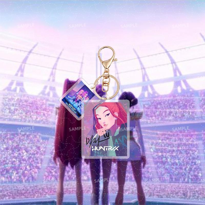 Cartoon Korean Pop Demon Hunters Tiger Huntrix Saja Boys Anime Pendant Keychains Holder Car Key Ring Mobile Phone Bag Hanging Cute Kawaii