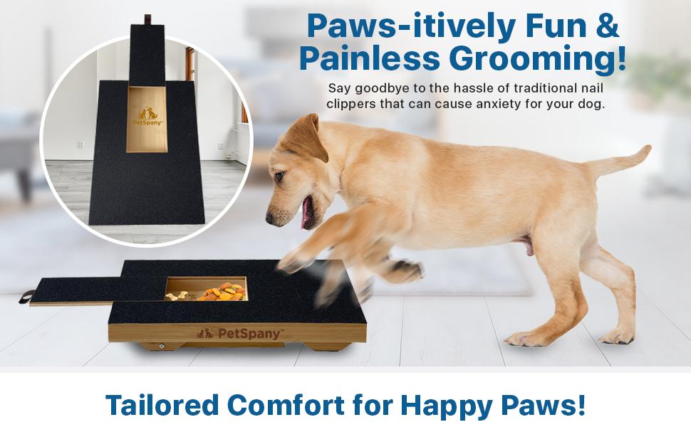 PetSpany Dog Nail Scratch Board 14.55x10.39 inch (37x26.4 cm) - Bamboo Wood Scratch Pad with Treat Box - Stress-Free Dog Scratch Pad for Nails - Scratching Nail File Board PetSpany Dog Nail Scratch Board 14.55x10.39 inch (37x26.4 cm) - Bamboo Wood Scratch Pad with Treat Box - Stress-Free Dog Scratch Pad for Nails - Scratching Nail File Board