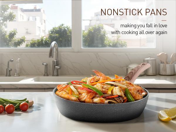 [Live] Cookware & Bakeware Set - 30 Piece Black Granite Cooking Pans Set, Non-Stick Pots and Pans Set，17 Piece green Cooking Pans Set