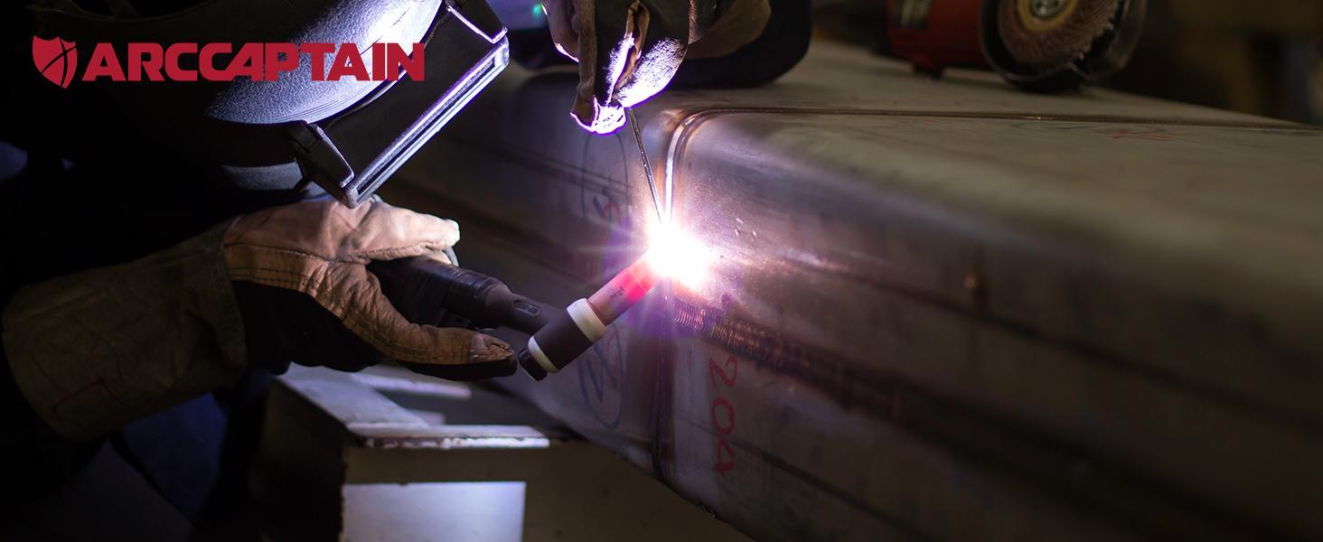 ARCCAPTAIN TIG Welding Torch Accessories kit 71 Pcs Alumina Nozzle Collets Body Stubby Gas Lens #12 Glass Cup consumables Kit For WP-17/18/26-Black