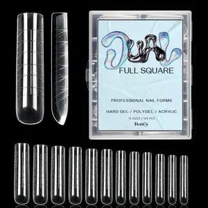 Dual Full Square Nail Forms – 12 Sizes, 120 Pieces