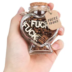 Fucks to Give,Funny Gift for Parents Encouragement Jar of Fucks Gag Gifts for Valentine's Day Birthday Anniversary Christmas. Father's Day, FUCK Wooden Cutout Letter Friends Halloween Decorations