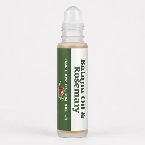 FUNZOO Chemical-Free Batana & Rosemary Scalp Serum Roll-On - Lightweight Daily Scalp Moisturizer, Soothing Haircare for Curly-Haired Adults, Hydrates, Thickens Strands, Targets Widened Parts, Repair for Hair Oiling Routine