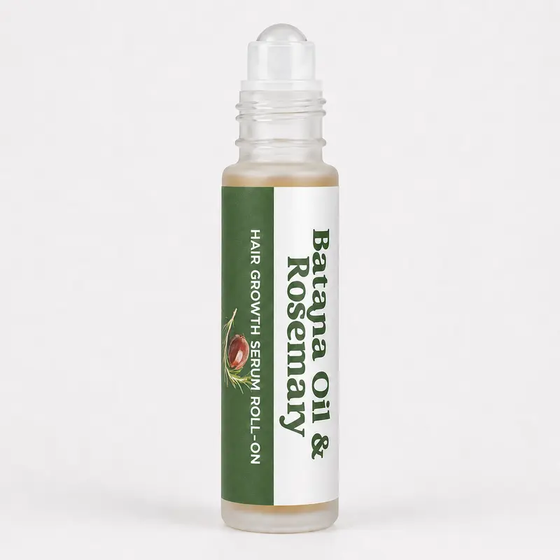 FUNZOO Chemical-Free Batana & Rosemary Scalp Serum Roll-On - Lightweight Daily Scalp Moisturizer, Soothing Haircare for Curly-Haired Adults, Hydrates, Thickens Strands, Targets Widened Parts, Repair for Hair Oiling Routine