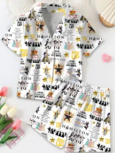 Hamilton Musical Pajamas Set, Broadway Theater Women Pajamas, Musical Sleepwear, Alexander Hamilton Pjs, Gift For Fans