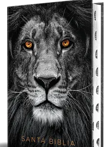 Biblia RVR 1960 letra grande tamaño manual, tapa dura León de Juda con índice / Spanish Bible RVR 1960 Handy Size Large Print Hardcover Lion of Judah with In (Spanish Edition)