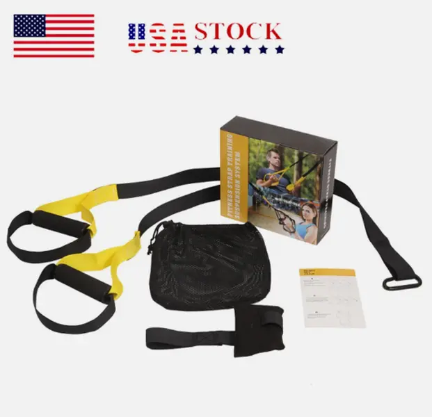 Home Gym Suspension Resistance Strength Training Fitness Straps Workout Trainer