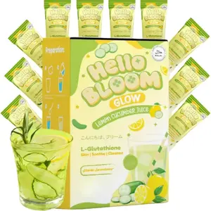 Hello Bloom Glow Lemon Cucumber Juice by Kiray Celis (10 sachets)