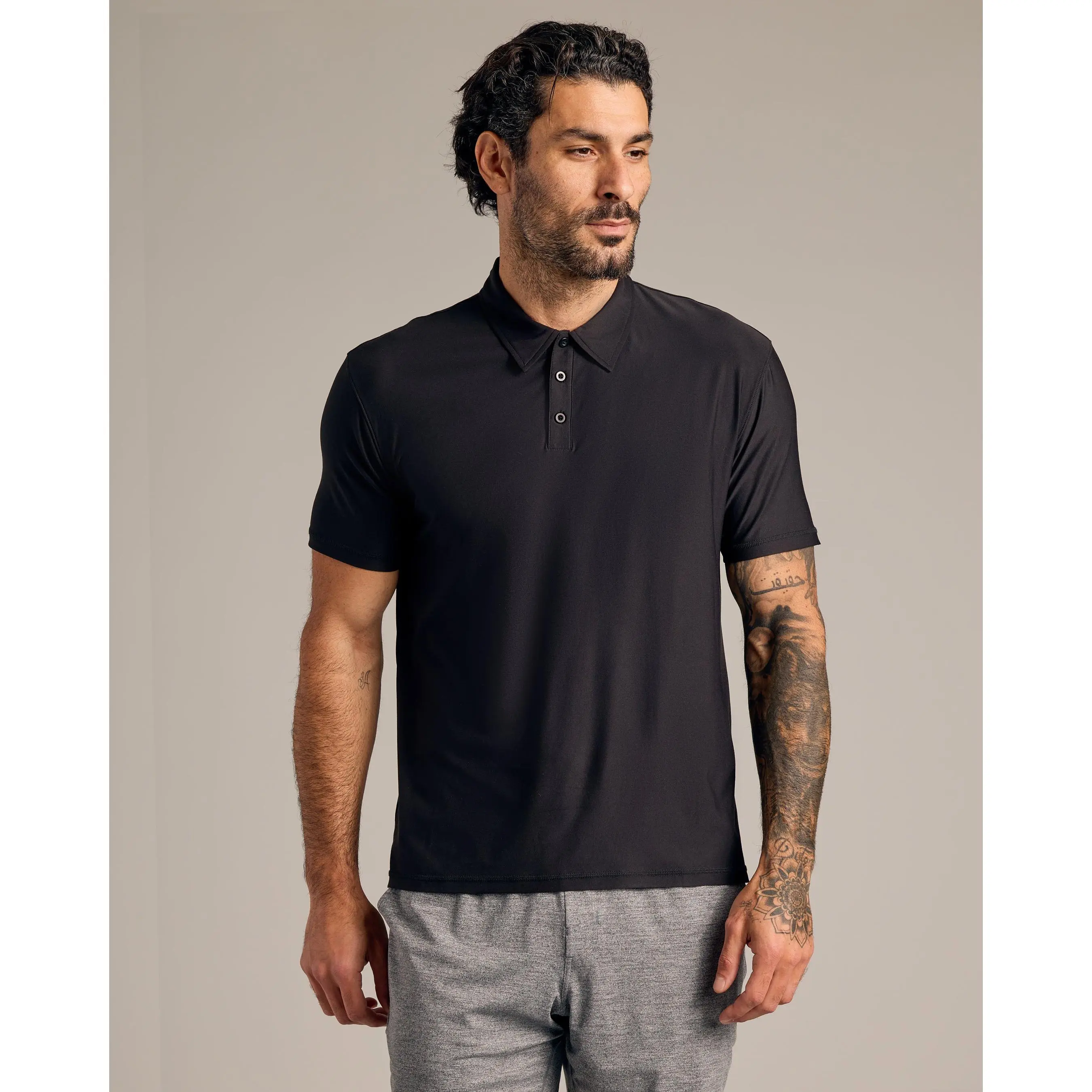 True Classic Men's Active Short Sleeve Polo - Moisture-Wicking, 4-Way Stretch Performance Shirt for Vacation Outfits,Golf, Travel, Work & Everyday Athletic Menswear