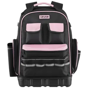 VEVOR Tool Backpack 56 Pockets Tear-resistant Jobsite Backpack for Electrician