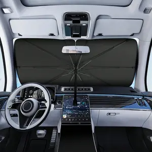 Foldable Anti-UV Windshield Sunshade, Sedan SUV Car Sun Shade for Windshield UV Rays and Heat Sun Visor Protector,Foldable Windshield Sun Shade Umbrella,Keep Car Cool,Easy to Use/Store car outside