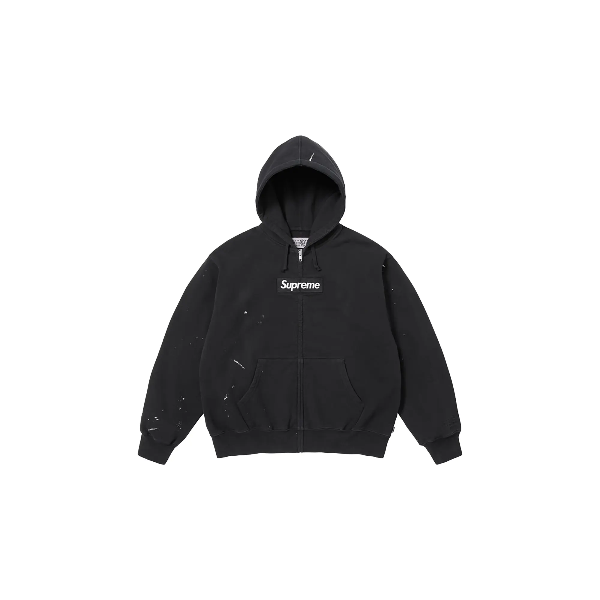 MM6 Maison Margiela Box Logo Zip Up Sweatshirt "SS26 - Black" SU27169