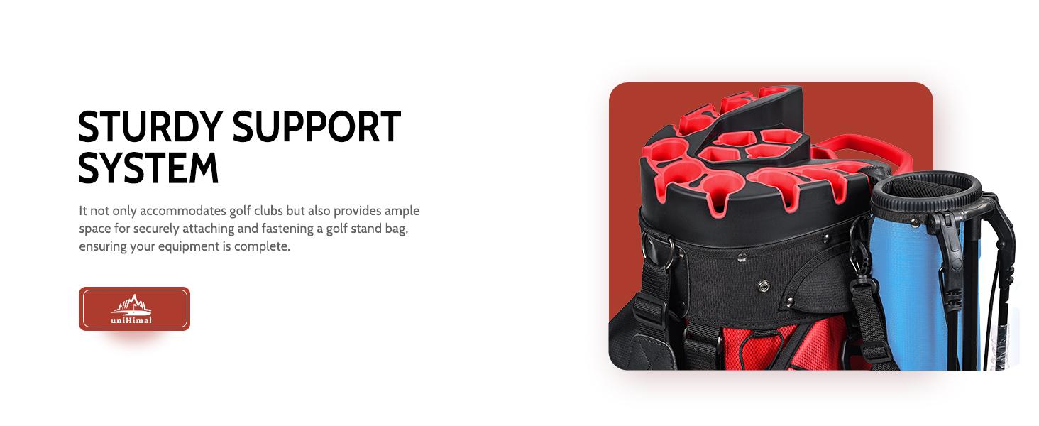 uniHimal 14-Way Soundless Golf Cart Bag Pro with Full Length Divider Top, Golf Bag for Men with Handles and Rain Cover