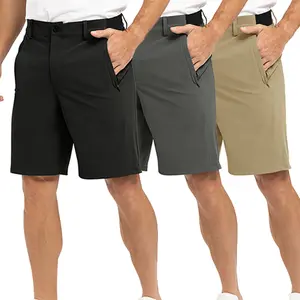 TBMPOY Men's 9" Golf Shorts Quick Dry Casual Shorts Dress Shorts Flat Front Stretch Lightweight for Work Business Travel