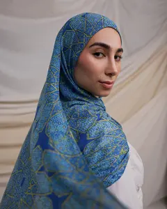 VELA Afghan Firoza Print Modal Hijab