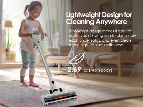 Tineco Pure ONE Station Cordless Vacuum Cleaner with 3L Auto Dust Base, Smart Stick Vacuum Cleaner Powerful Suction & Lightweight, ZeroTangle Brush for Hard Floor, Carpet & Pet Hair, White