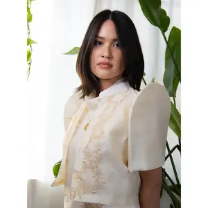 Flower & Vine Butterfly Sleeve Bolero – Cream