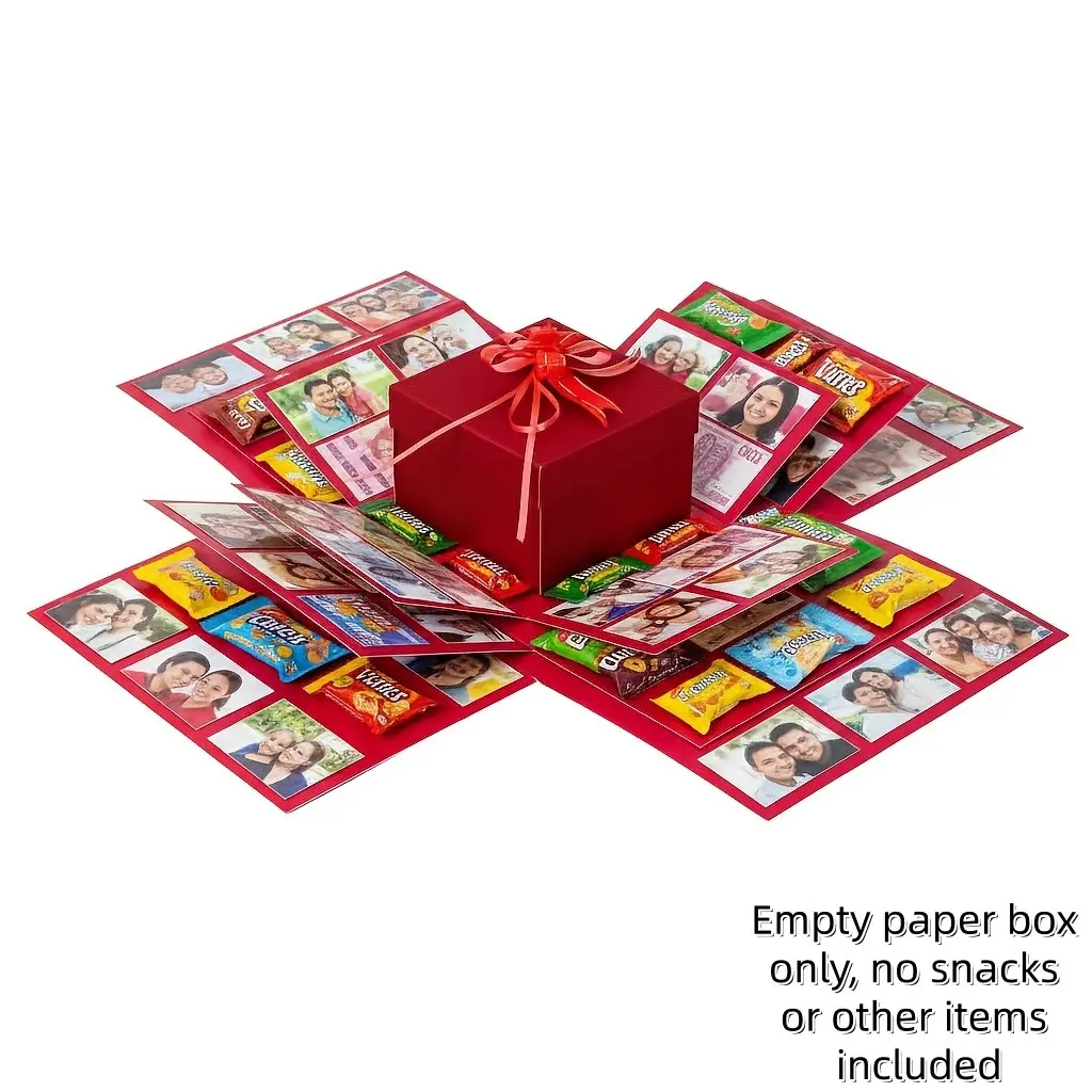 5-Tier Surprise Explosion Love Box - Creative Exploding Gift Box, Creative Gift Packaging for Money, Snacks & Memories, Ideal for Birthdays, Valentine's Day, Anniversary Gift & Romantic Surprises, Reusable Party Decor