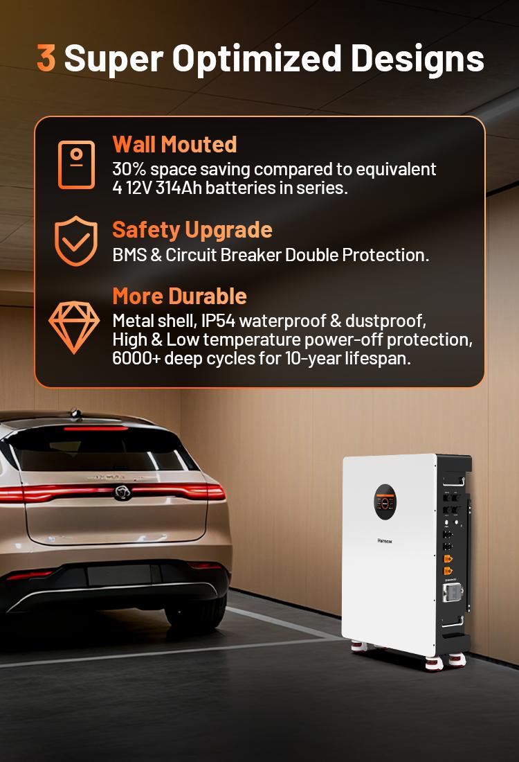 【Truck Delivery】HumsiENK 48V 314Ah LiFePO4 Lithium Battery - Offgrid power & Solar System Compatible, Bluetooth, Active Balancing, Wall-Mounted, 16kWh, 200A BMS, LCD Monitor, Grade A Cells, 15000+ Cycles, 10-Year Lifespan for Home Energy Storage