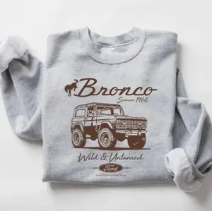 Ford Bronco Shirt for Men Sweatshirt, Hoodie, T-Shirt, – Vintage Car Graphic Tee, Tshirt Hoodie & Sweatshirt, Perfect Gift for Car Lovers & Classic Truck Fans Womenswear