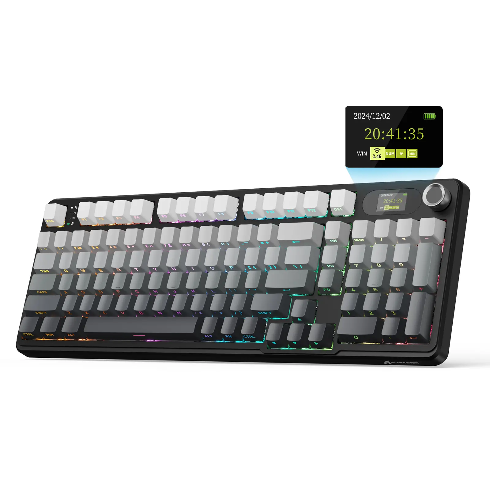 ATTACK SHARK X98PRO Wireless Mechanical Gaming Keyboard - 2.4GHz/USB-C/BT5.0 Connectivity, Gasket Mount, Hot Swappable, Side-Printed PBT Keycaps, Customizable for PC tiktokshopbacktoschool,back to school,back to school haul