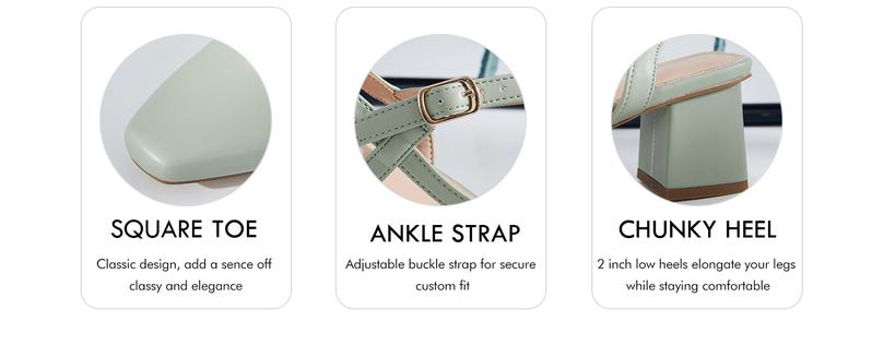 Fashare Women's Slingback Chunky Low Heels Closed Square Toe Heel Wedding Party Dress Pumps Shoes Fashare Women's Slingback Chunky Low Heels Closed Square Toe Heel Wedding Party Dress Pumps Shoes