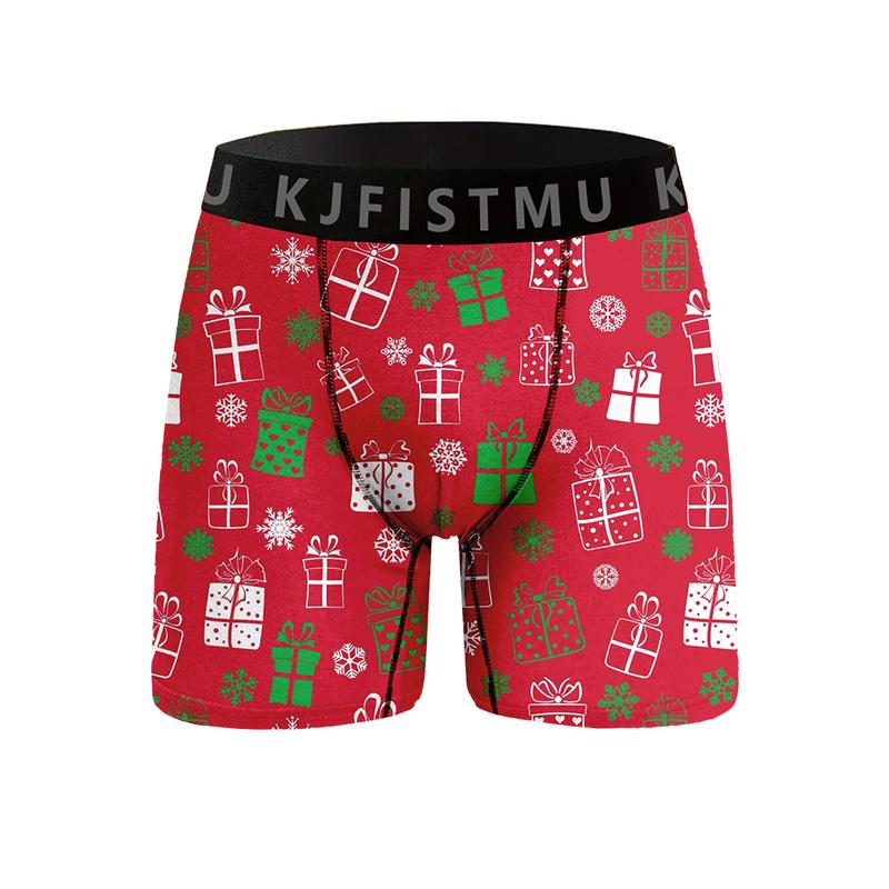 KJFISTMU 10-piece men's printed boxer briefs, casual, comfortable, and breathable, antibacterial and odor-resistant, long-lasting shape retention. Soft daily wear underwear, suitable for year-round wear, elastic boxer briefs for men. Menswear Socks