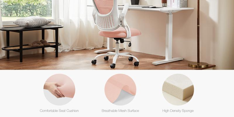 【Super Sale】Computer Desk Chair, Ergonomic High-Back Mesh Rolling Work Chairs with Wheels and Adjustable Headrests, Lumbar Support, Flip-up Arms