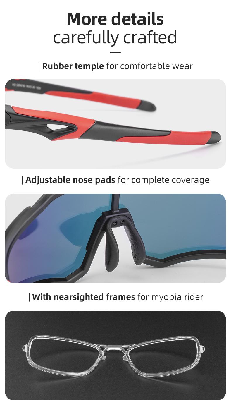 ROCKBROS Polarized Sunglasses for Men Women UV400 Protection Cycling Bike Glasses Lightweight Frame Driving Sunglasses