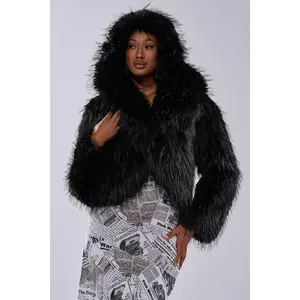 LOSING IT HOODED FAUX FUR