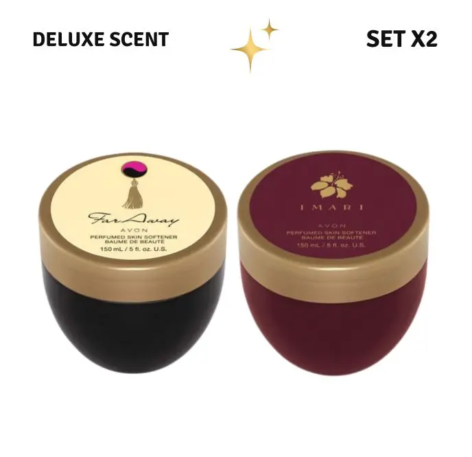 Avon Deluxe Scent Body Cream Set | Far Away & Imari Perfumed Skin Softeners