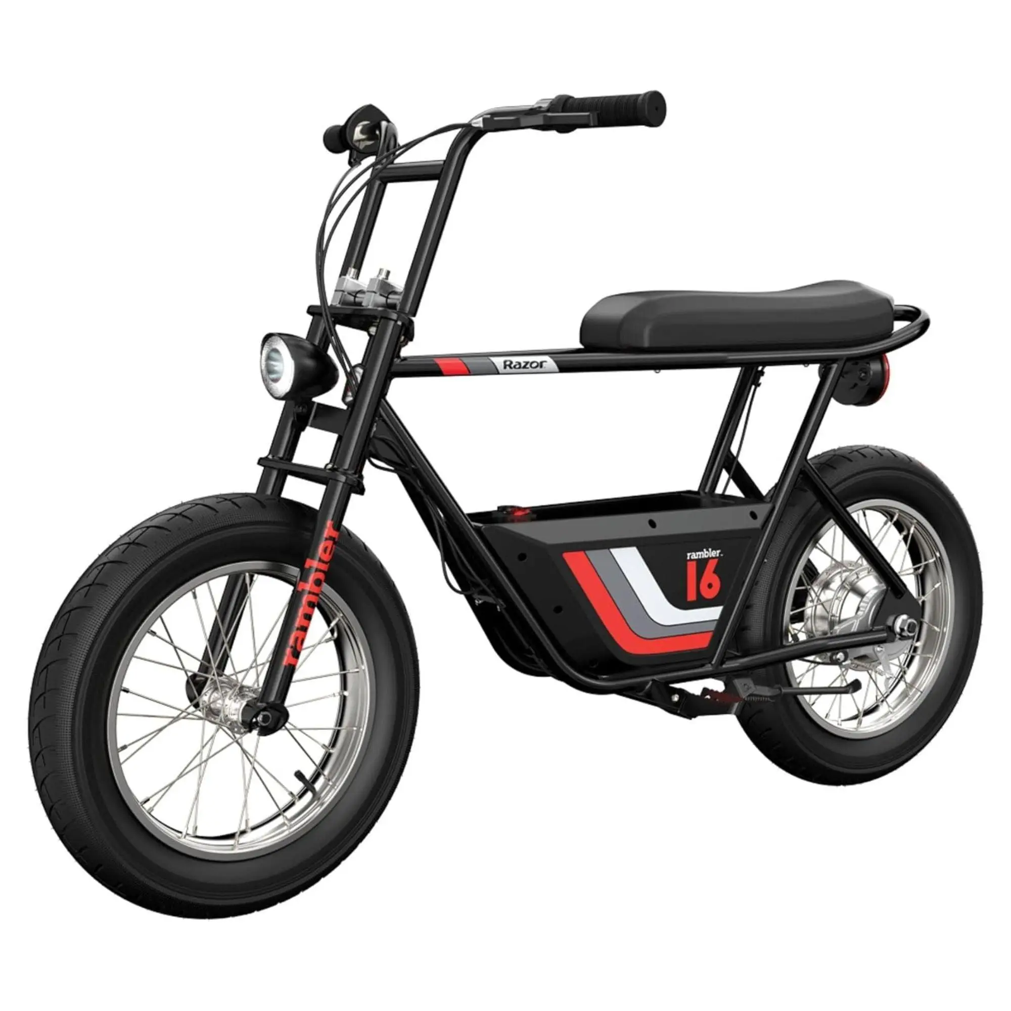 Razor Rambler 16 Electric Retro Minibike with 350W Motor & 36V Battery, Black