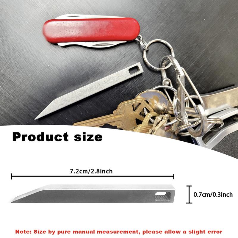 VAYWET The Mighty Bar - Super Strong Stainless Steel Keychain Pry Bar for Everyday Tasks EDC Prybar Heavy Duty EDC Keychain Pry Bar Tool (No ring) Portable Household Multifunctional, Small Keychain Accessories