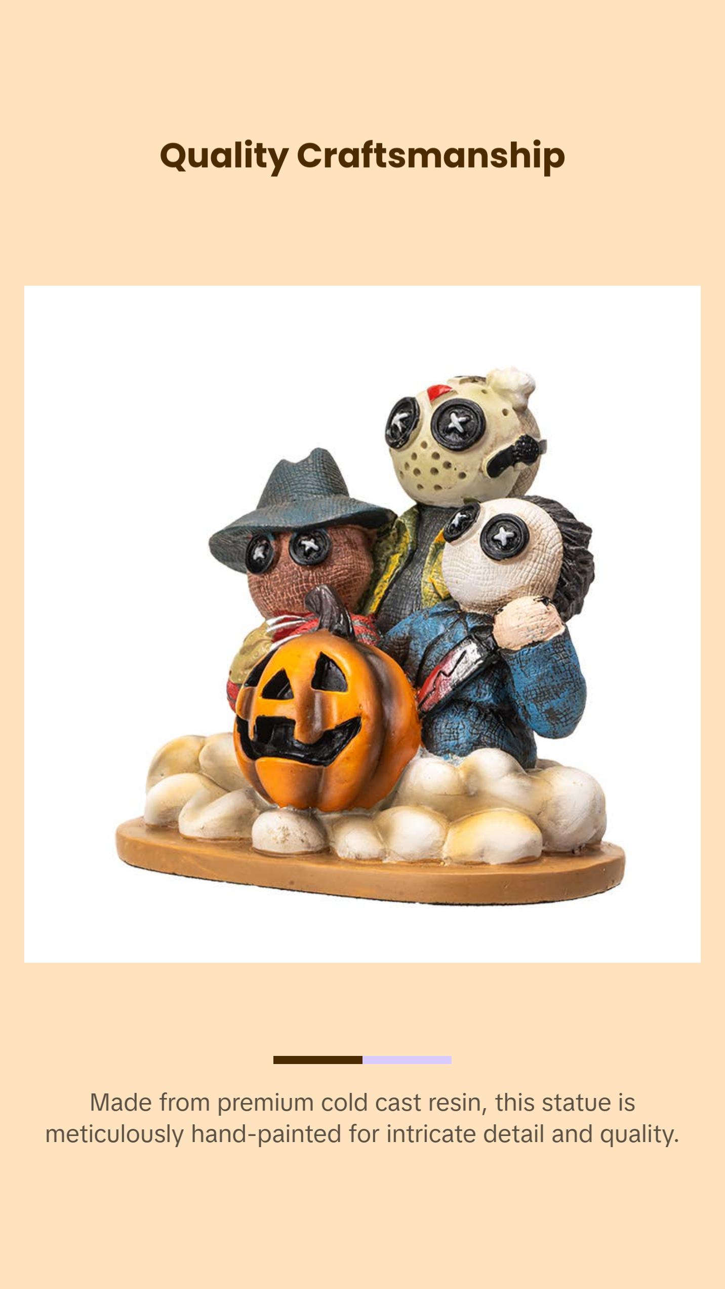 Pinheads Halloween Horror Icon Family Portrait Cold Resin Statue Nightmare Trio