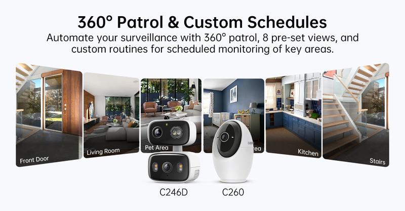 TP-Link & Tapo C216(2-pack) 2K Pan/Tilt Indoor/Outdoor Security Camera  with AI Detection, Baby Cry Detect, Motion Tracking, Color Night Vision, 360° Pan/Tilt, No Subscription, Alexa & Google Compatible