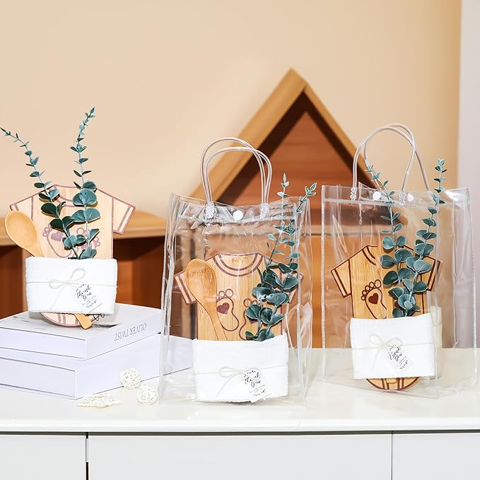 6 Pcs Valentine Mini Cheese Board Baby Shower Prizes Set Cutting Board with Bamboo Spoon Plaid Towel Artificial Eucalyptus Stems Tag Bag Thank You Gift Box for Couple Teacher Guest,Wedding Party Bridal Shower Favors Supplied,Anniversary Birthday Gift