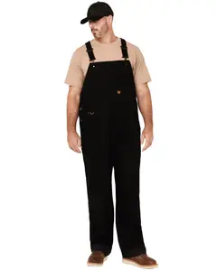 Hawx Men's Tillman Duck Canvas Overalls - Hxfa24p99-Blk