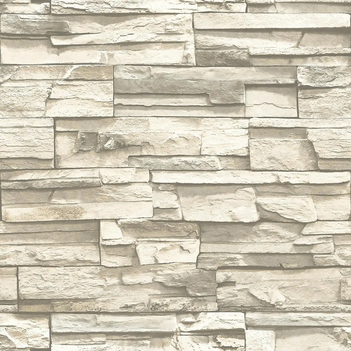 212 MAIN Natural Stacked Stone Vinyl Peel & Stick Wallpaper - Removable, Modern Home Decor for Accent Walls (Home Supplies, Hanging Decor), Accent Wall Paneling Hanging Decor, Textured Wall Panel Hanging Decor