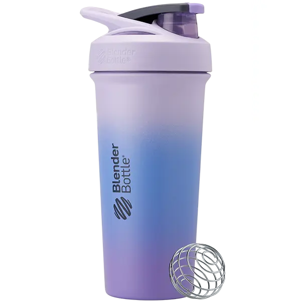 BlenderBottle, Sleek Sport - Stainless Steel Insulated Shaker Bottle, Portable, Washable,  Reusable