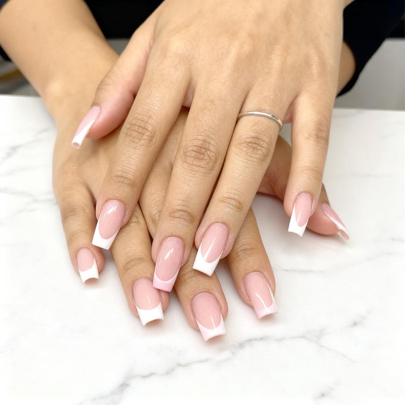 Square Fake French Nails False Long Nails Full Cover Acrylic Long Fake Nails for Women and Girls 24PCS Classic Touch 2 Medium Square White French Tips Press On Nails Square Fake French Nails False Long Nails Full Cover Acrylic Long Fake Nails for Women and Girls 24PCS Classic Touch 2 Medium Square White French Tips Press On Nails