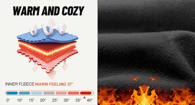 SHOWITTY Women's Fleece Lined Leggings with Pockets – High Waisted Thermal Warm Yoga Pants for Winter Workout & Everyday Wear