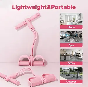 Multifunction Pedal Resistance Band Lightweight Portable Elastic Pull Rope for Home Gym Office & Outdoor Full Body Workout Sit-up Yoga Abdominal Training Exercise Band with Resistance Rope Yoga Enthusiast Adjustable Training Bench Set