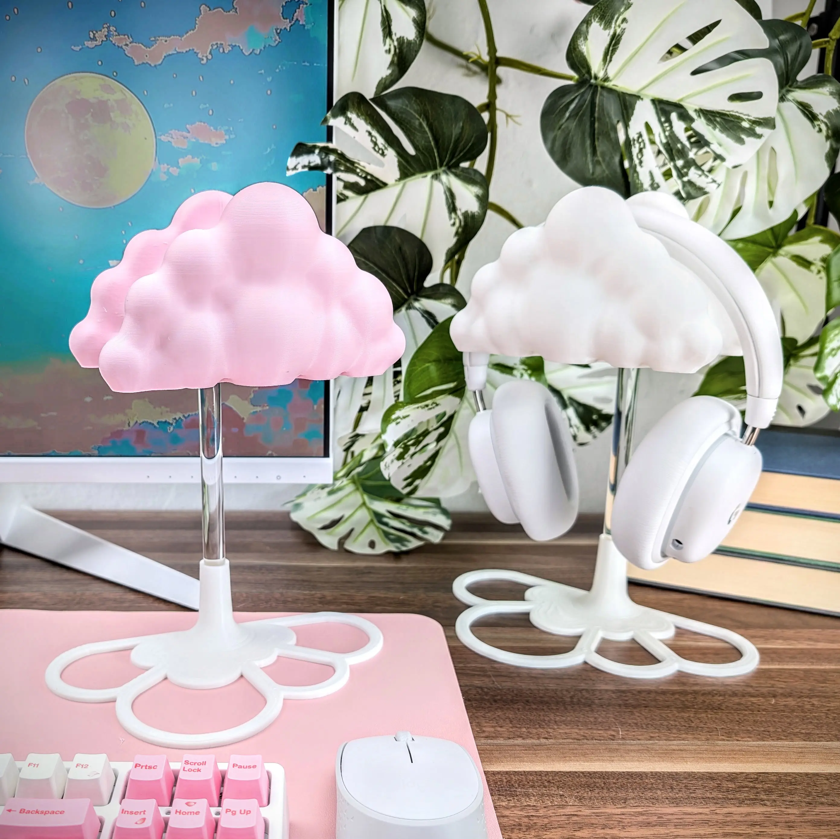 Cloud Headphone Stand | PC Gaming Accessory | Gamer Girl Desk