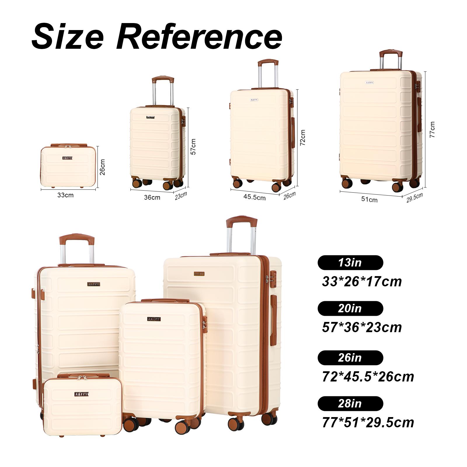AAIVV 4 Piece Luggage Sets, Double Spinner Wheels, Expandable, TSA Lock Durable Suitcase Set, Traveling Bag, Luggage Sets (13/20/26/28in) AAIVV 4 Piece Luggage Sets, Double Spinner Wheels, Expandable, TSA Lock Durable Suitcase Set, Traveling Bag, Luggage Sets (13/20/26/28in)