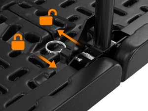 VINGLI 6 feet Plastic Folding Bench,Portable in/Outdoor Picnic Party Camping Dining Seat, Garden Soccer Multipurpose Entertaining Activities, Smooth HDPE Tabletop, 1/2 Pack, White/Black/Brown